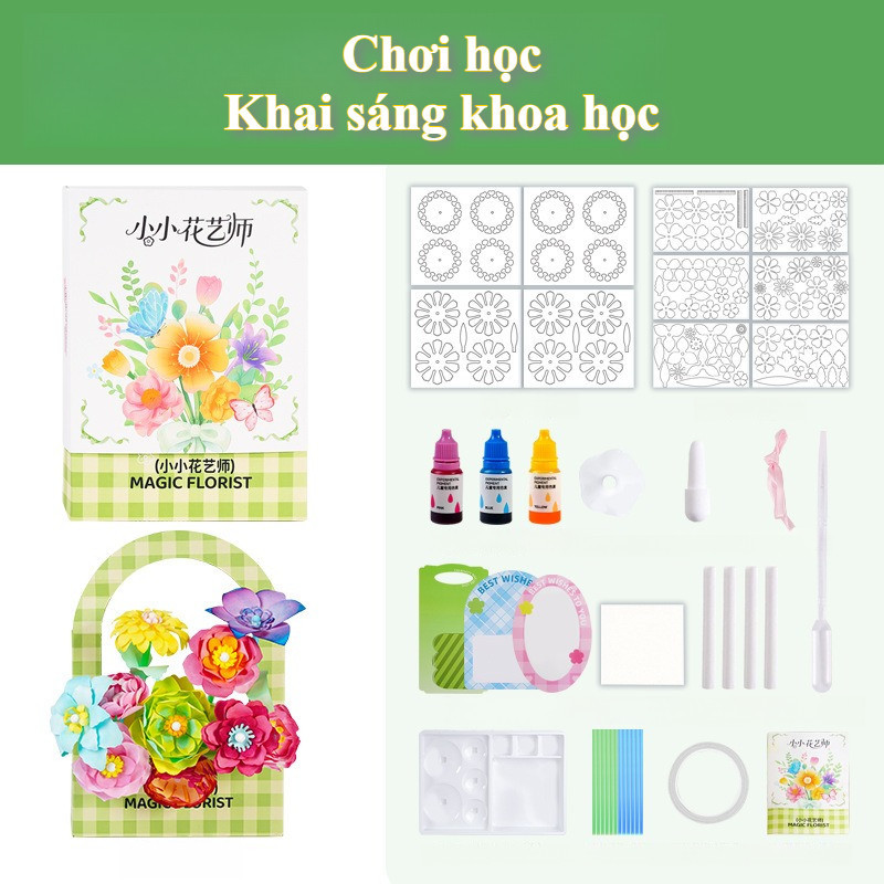 Bộ đồ Chơi Hoa DIY,Đồ Chơi Trẻ Em,Quà Sinh Nhật Cho Cô Gái,Nuôi Dưỡng Tài Năng Nghệ Thuật Và Khả Năng Sáng Tạo Của Trẻ