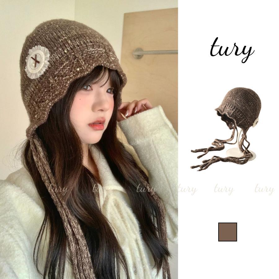 Nón Len Unisex Nam Nữ - Tury  - Mũ Len Tua Rua Phong Cách Bạch Tuột Thu Đông - NL115