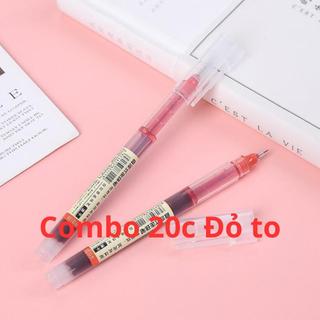 Combo 10 Bút Bi Mực Gel Dung Tích Lớn Basic Bút Bi Nước Mực Gel Khô Nhanh Ngòi 0.5mm, Mực Đều, Nét Chữ Đẹp