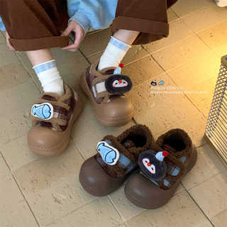 XIXITIAO Giày Cotton Đế Dày Thời Trang Phong Cách Mới Ấm Áp Nữ Mùa Đông Dễ Thương Chim Cánh Cụt Cá