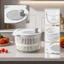 Salad Spinner Hướng dẫn sử dụng Salad Spinner với máy lọc Máy sấy rau củ Máy giặt rau diếp đa năng Dễ dàng làm sạch để chuẩn bị bữa ăn, Rv