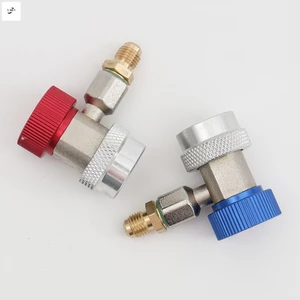 Đầu nối điều hòa bằng đồng thau Bộ nối áp suất cao / thấp A / C ô tô để bảo trì và nạp lại