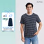 Áo Thun Nam GUMAC Cổ Bo Phối Màu Form Regular Suông Basic Tay Ngắn Chất Thun Sọc Mịn Co Giãn LATNG06007