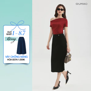 Chân Váy Bút Chì Nữ GUMAC Chân Váy Công Sở Lưng Cao Dáng Dài Xẻ Tà Đắp Chất Tuyết Mưa Cao Cấp LVE0107