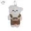 HFTOY Gấu Dễ Thương Sang Trọng Móc Khóa Mềm Nhồi Bông Túi Gấu Quyến Rũ Với Quần Áo Bapa Treo Trang Trí Cặp Đôi Chìa Khóa Quà Tặng ~