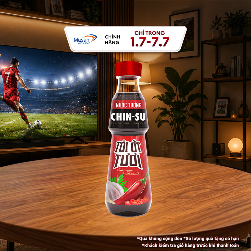 Nước Tương CHIN-SU Tỏi Ớt Chai 330ml