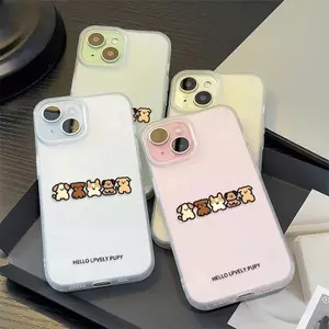 Ốp lưng chú chó cute thiết kế đơn giản thanh mát phù hợp iPhone 17 Pro16/15 Plus 14/13