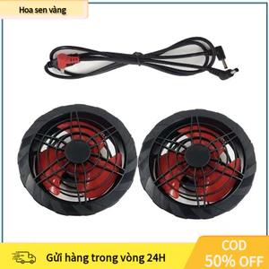 Quạt Mini 3 Cánh Đỏ 12V - Thay Thế Cho Áo Làm Mát, Áo Quạt