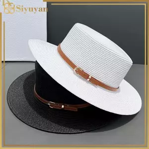 Siyuyan Rơm Thuyền Mũ Chống Nắng Chống Tia UV Dây Da Có Thể Điều Chỉnh Hút Mồ Hôi Cho Bãi Biển Mùa Hè Cắm Trại Ngoài Trời Tham Quan VN