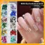 VFZ 12 Lưới / Hộp Móng Tay Nghệ Thuật Đa Hình Dạng Flat Ba Pha Lê Pha Lê Dazzling Strass Đầu Làm Móng Tay 3d Trang Trí Louislifecool