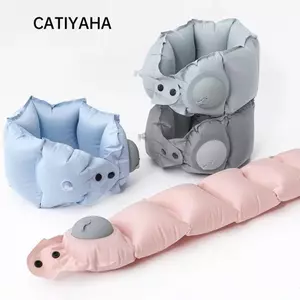 Gối du lịch CATIYAHA, Gối bơm hơi hình chữ U ép lạm phát, Bảo vệ cổ tiết kiệm không gian di động Gối cổ siêu nhẹ Du lịch