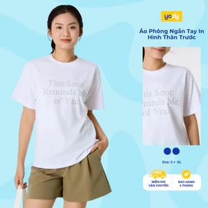 Áo Phông Nữ Yody Ngắn Tay In Hình Thân Trước Cổ Tròn Co Giãn Mềm Mại WCTS25S435