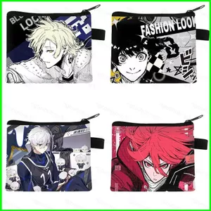HT3 BLUE LOCK Hoạt Hình Anime Sinh Viên Tiền Xu Ví In Hình Trẻ Em Thời Trang Túi Đựng Thẻ Di Động Nam Túi Bảo Quản TH3