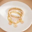 Vòng tay hạt tròn FEDAOG, Vòng tay đính cườm đàn hồi nhiều lớp phong cách Bohemian, Thời trang Handmade Đính cườm ngôi sao đính cườm Phụ kiện trang sức