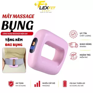 FlexFitShop Máy Massage Toàn Thân Massage Bụng Giảm Mỡ Giảm Bụng, Tặng Đai Điều Chỉnh Cấp Độ Pin 60 Phút M001