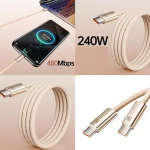 Btsg 240W Cáp sạc siêu nhanh Type C 5A USB C sang Type C Cáp PD3 1 Dây dữ liệu