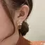 Bông tai Dangle hai màu nâu dành cho nữ Trang sức thời trang Hàn Quốc Tiệc cưới Cô gái Phụ kiện trang sức thanh lịch [Mina]
