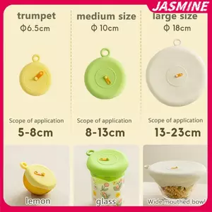 JASMINE Có Thể Tái Sử Dụng Tự Niêm Phong Nắp Silicon Co Giãn Nắp Đa Năng Bát Silicon Nắp Nồi Nắp Silicon Chảo Nấu Ăn Thực Phẩm Tươi Bao JASMINE