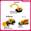 JASMINE 6 Cái / bộ Đồ Chơi Giáo Dục Hợp Kim Nhựa Kỹ Thuật Tru Xe Xây Dựng Mô Hình Xe Máy Xúc Máy Kéo Máy Xúc Cho Trẻ Em Quà Tặng JASMINE