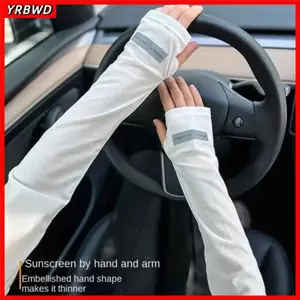 Găng tay dài YRBWD, Tay áo bảo vệ tia cực tím thoáng khí, Tay áo chống nắng rộng cỡ lớn chống trượt lái xe