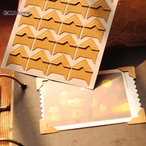 GCDHome DIY Vintage Góc Ảnh Album Góc Stiers Giấy Kraft Album Khung Trang Trí Thêu Sò Trang Trí HOT