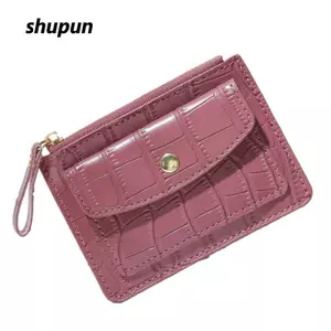 Túi đựng thẻ tín dụng SHUPUN Họa tiết cá sấu Ví nhỏ màu trơn thời trang