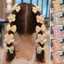 Bộ kẹp tóc BRBRAA 10 chiếc, Kẹp tóc hoa tuyn nhiều kích thước, Màu Pastel ngọt ngào Organza Nơ nhẹ Tóc Barrettes cho bé gái