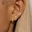 3 Chiếc Bông Tai Hoa Zircon Dễ Thương Thời Trang Dành Cho Nữ Thời Trang Mạ Vàng Ngôi Sao Bông Tai Khuyên Tai Bộ Cô Gái Trang Sức Quà Tặng [Mina]