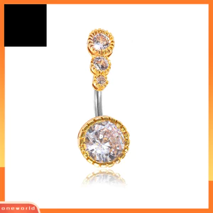 Một thế giới| Phụ Nữ Cubic Zirconia Bụng Nút Nhẫn Cơ Thể Xuyên Rốn Trang Sức Phụ Kiện