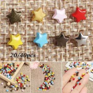 EDIWANY 20 / 40 Chiếc Khóa Kim Loại Thủ Công Cô Gái Dễ Thương Quà Tặng 5 Mm DIY Búp Bê Quần Áo