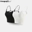 Phong Cách Cam Sling Nữ Big U Lưng Đẹp Cô Gái Nóng Chống chói Có Miếng Lót Ngực Một Mảnh Bên Ngoài Mặc Dây Lưng Áo Vest Bên Trong QCHE
