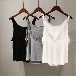 Super Feel Modal Cotton Xuân Hè Camisole Nữ Rời Bao Bụng Bên Trong Mặc Bên Ngoài Không Tay Đẹp Lưng Đáy Top IOFU