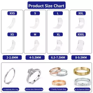 Dụng cụ giảm kích thước vòng Vòng xoắn ốc Nhẫn dựa trên lò xo điều chỉnh Thắt chặt vô hình Cố định Kích thước vòng rời Tấm giảm vòng cần thiết cho nhẫn cưới