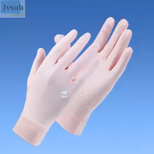 Găng tay lụa băng JVSUB, Găng tay chống nắng thoáng khí có độ đàn hồi cao, Găng tay lái xe chống trượt chống tia cực tím Unisex