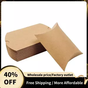 100 Chiếc Hộp Gối Giấy, Hộp Kẹo Có Dây Buộc, Giáng Sinh Và Halloween Quà Cưới Hộp Đóng Gói Dễ Dàng Sử Dụng