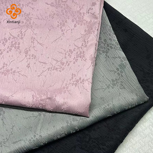 Thanh lịch bong bóng vải Jacquard ba chiều dập nổi phong cách Trung Quốc thời trang nữ sườn xám vải mỗi mét TJ8962