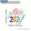 <cosyh>New Year Decal Double-sided Design Easy Application PVC Material Festive Motif