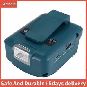 Dành Cho ADP05 14.4V / 18V Pin Sư Tử Cổng Chuyển Đổi USB / Type-C Có Đèn LED Đèn Chiếu Sáng Ngoài Trời Cho