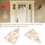 1X Gỗ Cao Su Khắc Đính Đồ Nội Thất Cổ Điển #H
