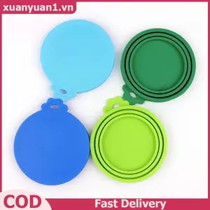 XUAN 3 Trong 1 Bộ Nắp Đóng Hộp Silicon Có Thể Tái Sử Dụng BPA Free Chống Rò Rỉ Tươi Niêm Phong Thiếc Bao Cho Thú Cưng Thực Phẩm Bảo Quản Nhà Bếp Sử Dụng VN