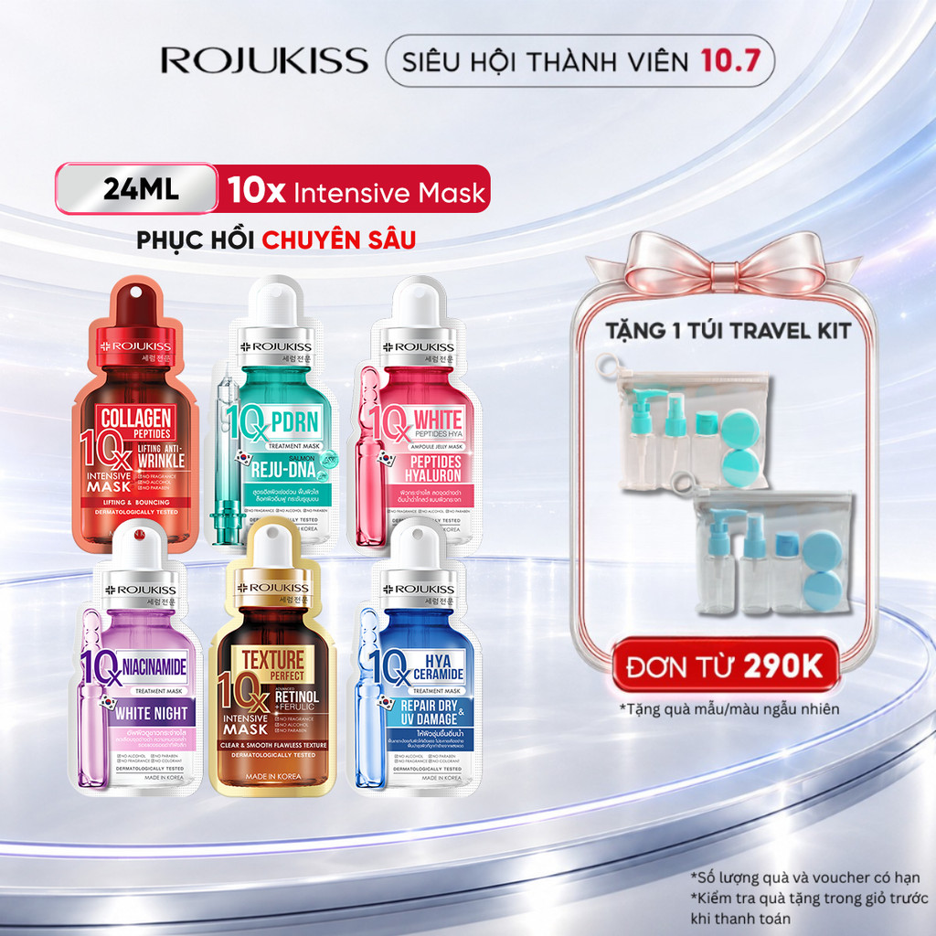 [Miếng Lẻ] Mặt Nạ Dưỡng Da ROJUKISS 10X Intensive Mask 24ml