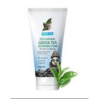 Sữa rửa mặt trà xanh làm sạch sâu,kiểm soát dầu và hỗ trợ trị mụn Welcos natural jeju green tea 120g