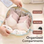 Túi đựng đồ lót du lịch 3 trong 1 dung tích lớn cho áo ngực Quần lót và tất