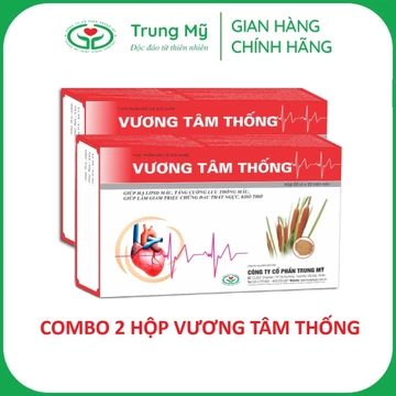 Combo 2 hộp Vương Tâm Thống 30 viên giúp bổ tim mạch, dùng cho người bị tim mạch vành, hẹp hở van tim, suy tim