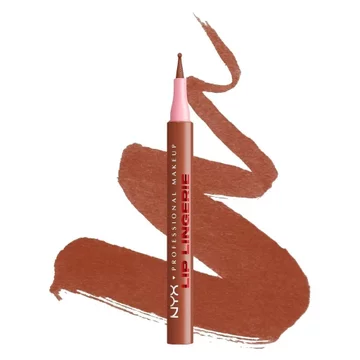 NYX Chuyên Nghiệp Trang Điểm Môi Quần Lót Kẻ Mắt Nhuộm, Trang Điểm Liền Mạch, Màu Cả Ngày, Son Bóng Chống Thấm Nước Bề Mặt Không Thấm Nước Màu Khỏa Thân (W