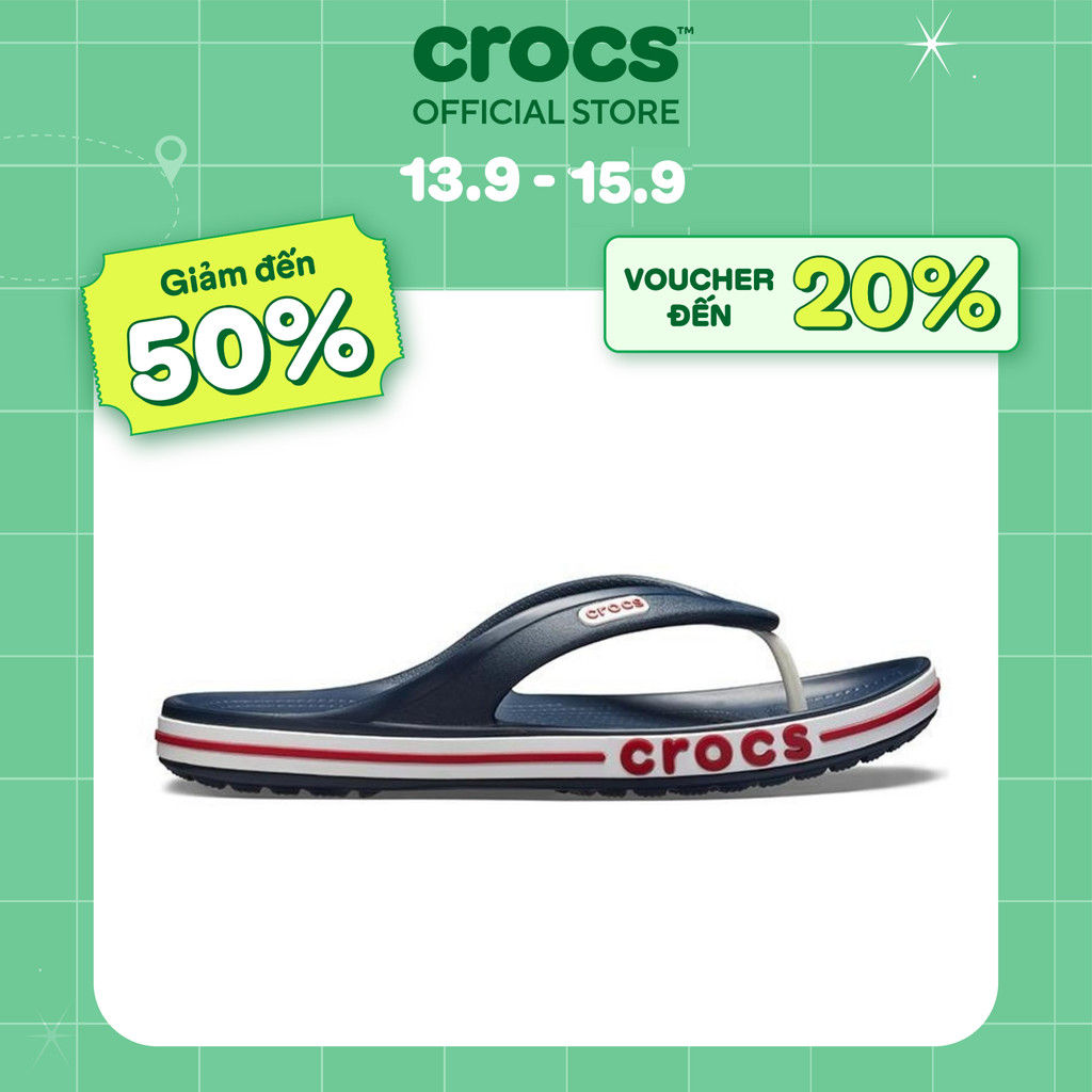 Dép Xỏ Ngón Unisex Crocs Bayaband - Navy/Pepper - 205393-4CC