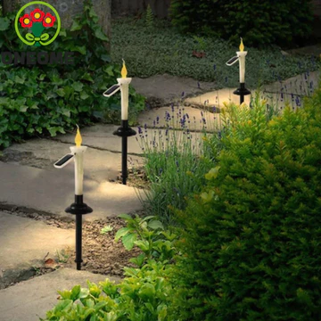 Đèn nến năng lượng mặt trời ONEOME, Nến LED chống nước Đèn sân vườn năng lượng mặt trời, Trang trí với giá đỡ nến Đèn nến năng lượng mặt trời hai năng lượng mặt trời không cháy Đèn nến đa năng Sân vườ