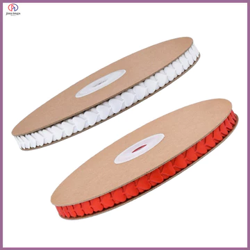 2 Chiếc Trắng Trái Tim Đỏ Viền Ruy Băng Ngày Lễ Tình Nhân Trái Tim Satin Ruy Băng Dập Nổi Cho Hàng Thủ Công Giáng Sinh Cưới Bó Hoa Trang Trí Gói Sóng Tình Yêu Ruy Băng Cuộn