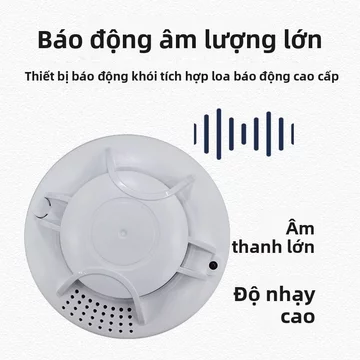 Đầu báo khói báo cháy công trình văn phòng gia đình thương mại kết nối từ xa hệ thống báo động