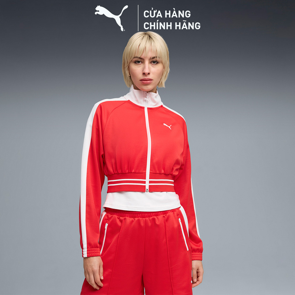 Áo Khoác Thời Trang PUMA Nữ T7 Pique Cropped Jacket For All Time Red Màu Đỏ